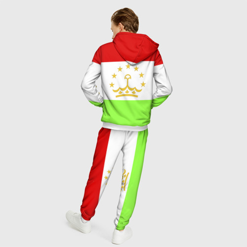 Мужской костюм 3D Флаг Таджикистана, цвет белый - фото 4