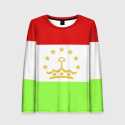 Женский лонгслив 3D Флаг Таджикистана