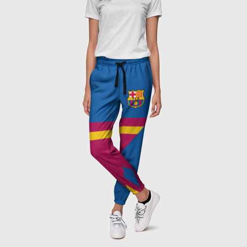 Женские брюки 3D FC Barcelona 2018 Star, цвет 3D печать - фото 3