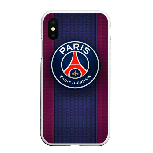 Чехол для iPhone XS Max матовый Paris Saint-Germain, цвет белый