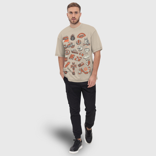 Мужская футболка oversize 3D Твин Пикс, цвет 3D печать - фото 5
