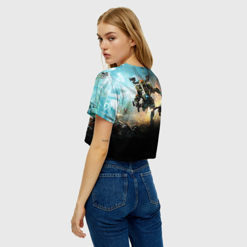 Женская футболка Crop-top 3D Titanfall, цвет 3D печать - фото 5