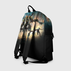 Рюкзак с принтом Titanfall для любого человека, вид сзади №1. Цвет основы: белый
