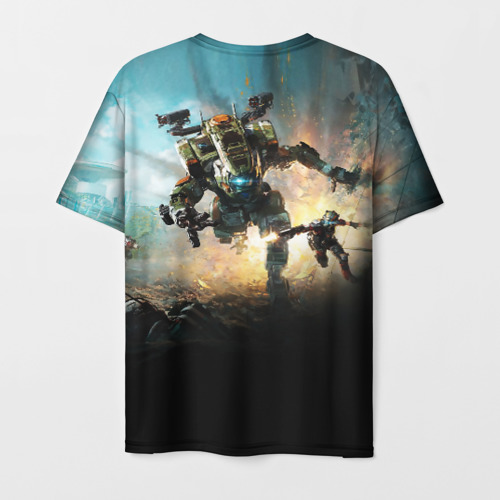 Мужская футболка 3D с принтом Titanfall, вид сзади #1