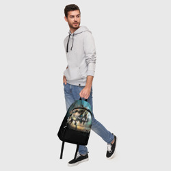 Рюкзак с принтом Titanfall для любого человека, вид спереди №5. Цвет основы: белый