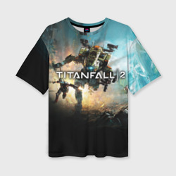 Женская футболка oversize 3D Titanfall