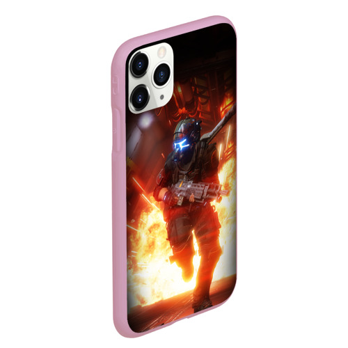 Чехол для iPhone 11 Pro Max матовый Titanfall fighter runs, цвет розовый - фото 3