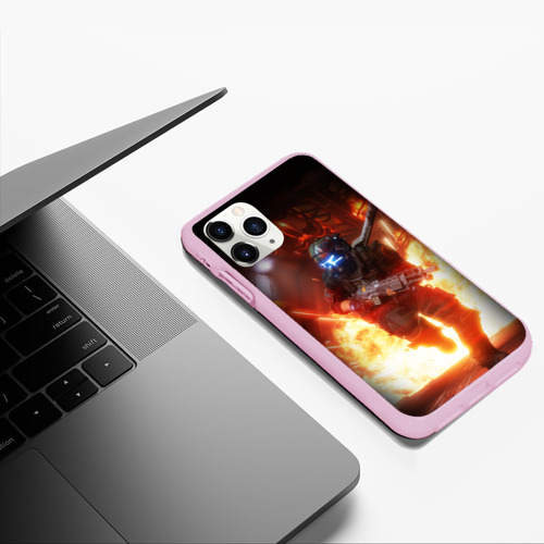 Чехол для iPhone 11 Pro Max матовый Titanfall fighter runs, цвет розовый - фото 5