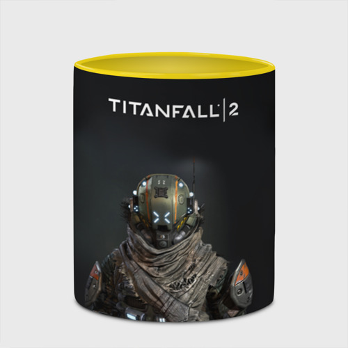 Кружка с полной запечаткой Titanfall, цвет белый + желтый - фото 4