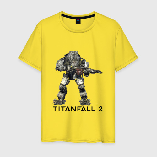 Мужская футболка хлопок Titanfall, цвет желтый