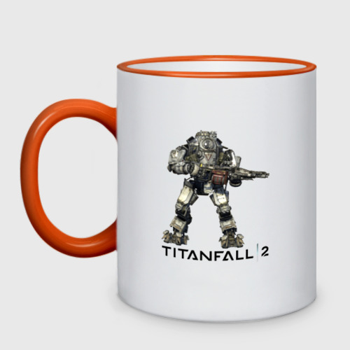 Кружка двухцветная Titanfall, цвет Кант оранжевый