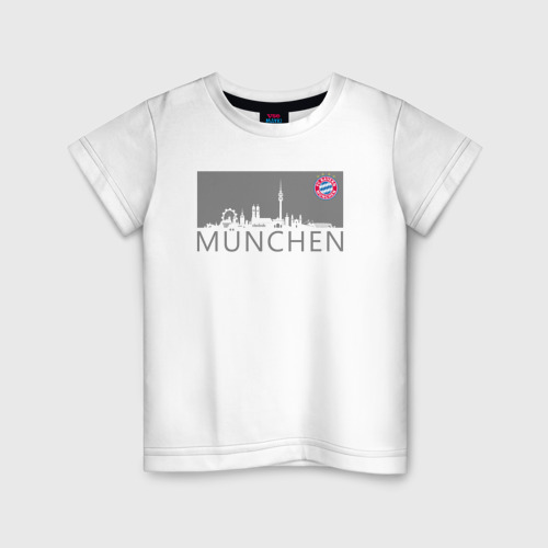 Детская футболка хлопок Bayern Munchen - Munchen City grey (2022), цвет белый