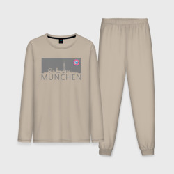 Мужская пижама с лонгсливом хлопок Bayern Munchen - Munchen City grey (2022)