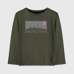 Детский лонгслив хлопок Bayern Munchen - Munchen City grey (2022)