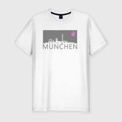 Мужская футболка хлопок Slim Bayern Munchen - Munchen City grey (2022)