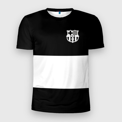 Мужская футболка 3D Slim FC Barcelona Black Collection