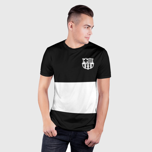 Мужская футболка 3D Slim FC Barcelona Black Collection, цвет 3D печать - фото 3