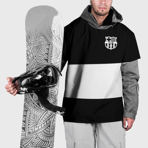 Накидка на куртку 3D FC Barcelona Black Collection, цвет 3D печать