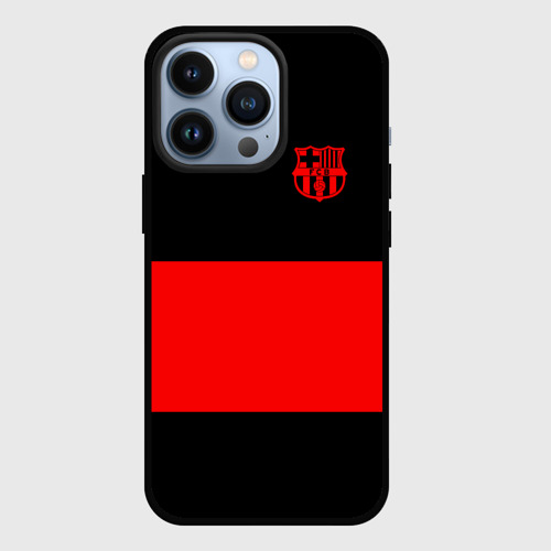 Чехол для iPhone 13 Pro FC Barcelona Black Collection, цвет черный