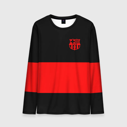 Мужской лонгслив 3D FC Barcelona Black Collection