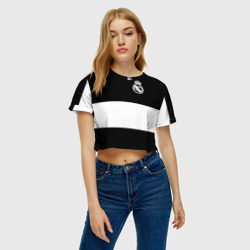 Женская футболка Crop-top 3D Real Madrid Black Collection - фото 2