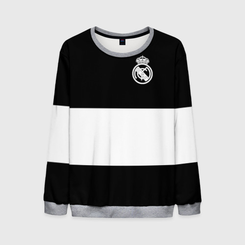 Мужской свитшот 3D Real Madrid Black Collection, цвет меланж