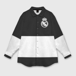 Женская рубашка oversize 3D Real Madrid Black Collection