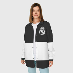 Женская рубашка oversize 3D Real Madrid Black Collection - фото 2