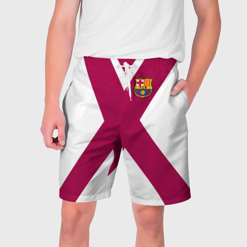 Мужские шорты 3D FC Barcelona X 2018, цвет 3D печать