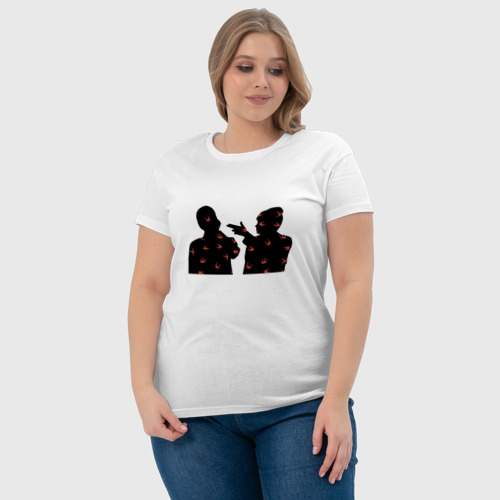 Женская футболка хлопок Twenty One Pilots, цвет белый - фото 6