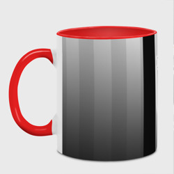 Кружка с принтом Ювентус Новый Логотип для любого человека, вид спереди №2. Цвет основы: белый + красный