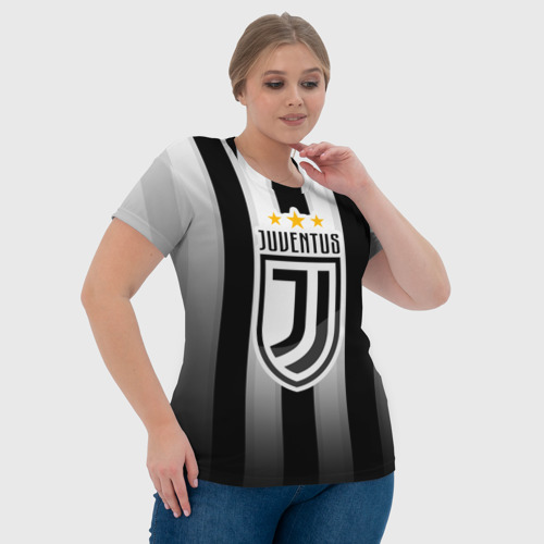 Женская футболка 3D с принтом Ювентус Новый Логотип, фото #4