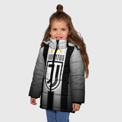 Зимняя куртка для девочек 3D Ювентус Новый Логотип - фото 2