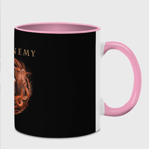 Кружка с полной запечаткой Arch Enemy, цвет белый + розовый