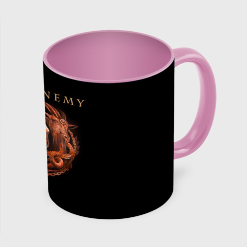 Кружка с полной запечаткой Arch Enemy, цвет белый + розовый - фото 3