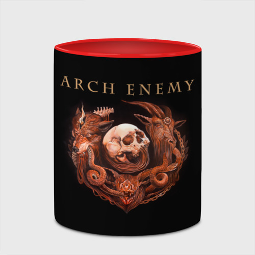 Кружка с полной запечаткой Arch Enemy, цвет белый + красный - фото 4