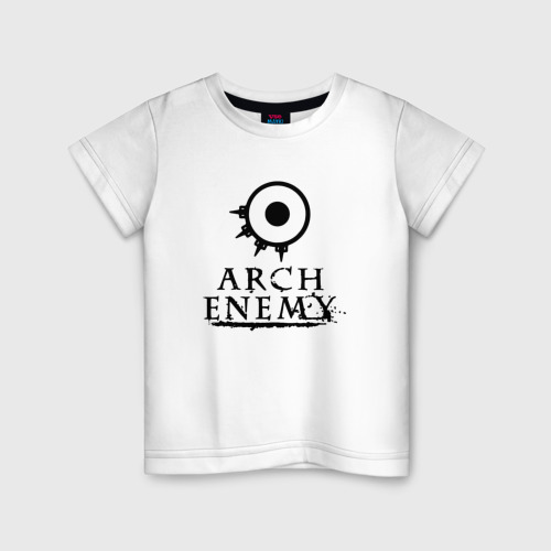 Детская футболка хлопок Arch Enemy, цвет белый