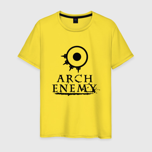 Мужская футболка хлопок Arch Enemy, цвет желтый