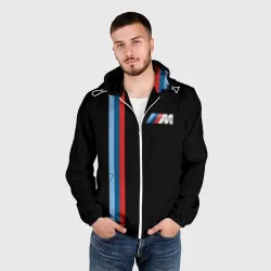 Мужская ветровка 3D BMW black collection БМВ - фото 2