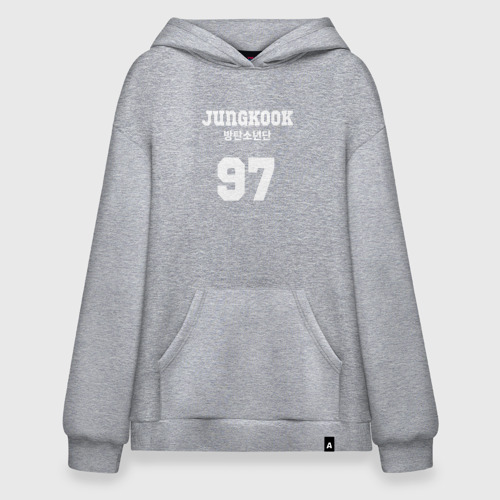 Худи SuperOversize хлопок Jungkook, цвет меланж