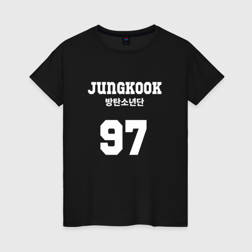 Женская футболка хлопок Jungkook, цвет черный