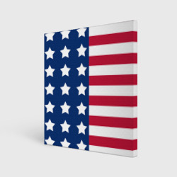 Холст квадратный USA flag американский флаг
