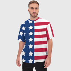 Мужская футболка oversize 3D USA flag американский флаг - фото 2