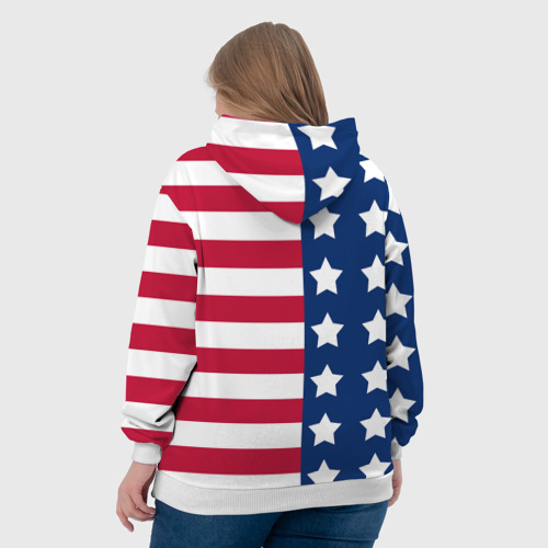 Женская толстовка 3D USA flag американский флаг, цвет 3D печать - фото 7