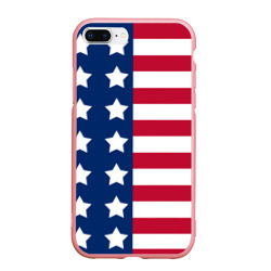 Чехол для iPhone 7Plus/8 Plus матовый USA flag американский флаг