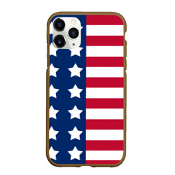 Чехол для iPhone 11 Pro Max матовый USA flag американский флаг