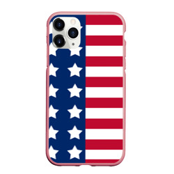 Чехол для iPhone 11 Pro Max матовый USA flag американский флаг