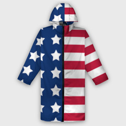 Женский дождевик 3D USA flag американский флаг