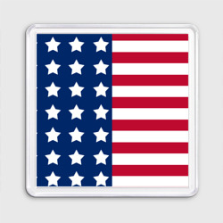 Магнит 55*55 USA flag американский флаг