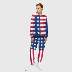 Мужской костюм с толстовкой 3D USA flag американский флаг - фото 2